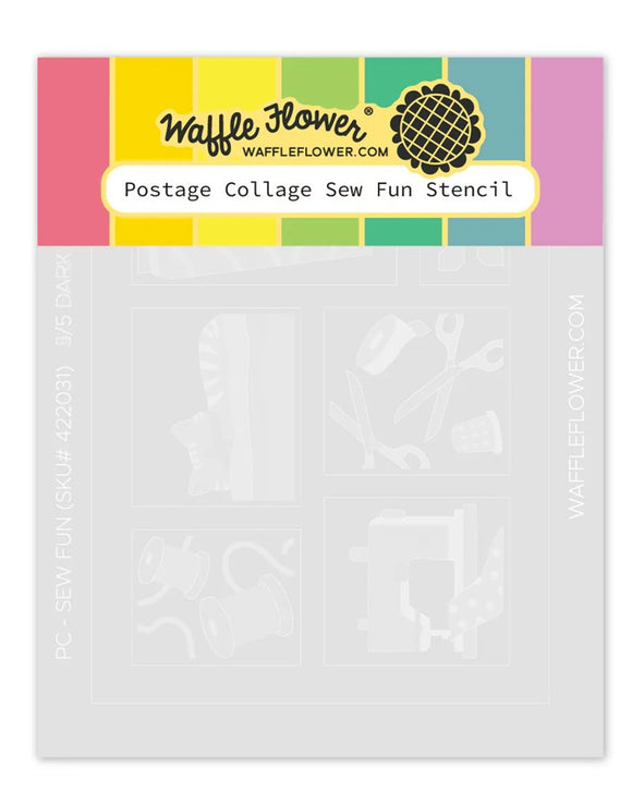 422031 Postage Collage Sew Fun Stencil