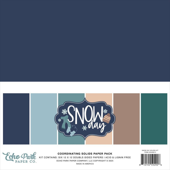 Snow Day Coordinating Solids 12x12 Paper Pack