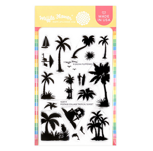 Postage Collage Tropical Sunset Stamp Set