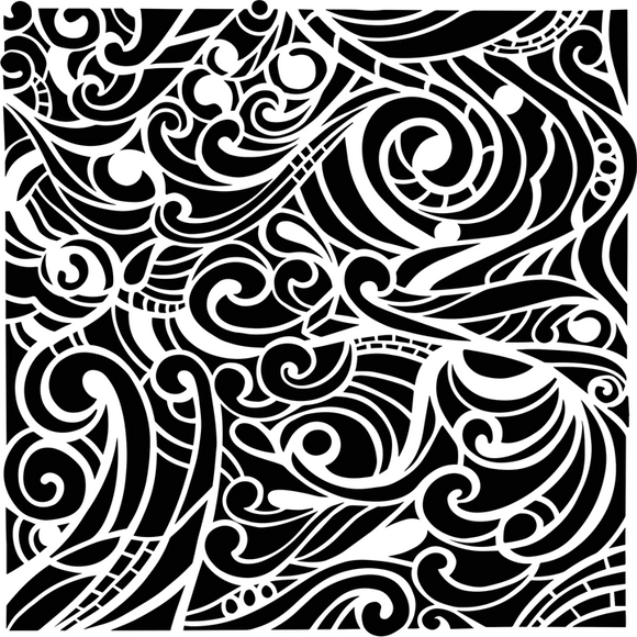 TCW1086s Swooshes 6 x 6 Stencil