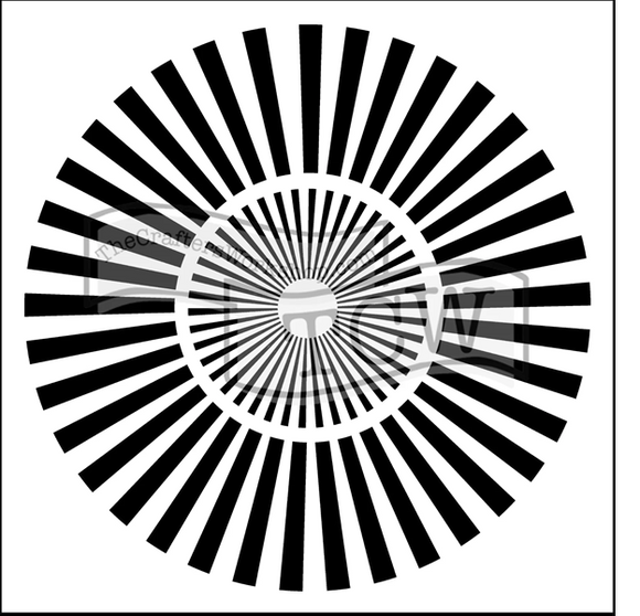 TCW166s Mini Sunburst 6 x 6 Stencil