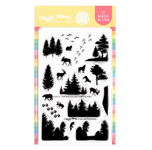 Postage Collage Forest Sunset Stamp Set
