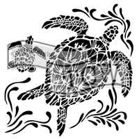 TCW610s Sea Turtles 6 x 6 Stencil