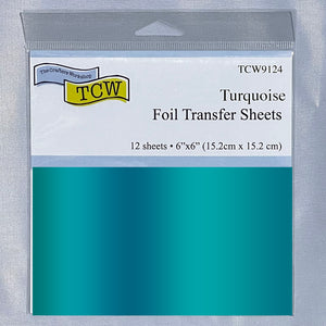 TCW9124 6 x 6" Foil Transfer Sheets - Turquoise