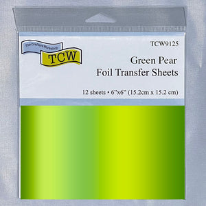 TCW9125 6 x 6" Foil Transfer Sheets - Green Pear