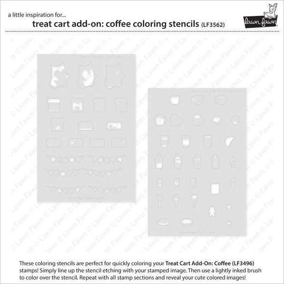 LF3562 Treat Cart Add-On: Coffee Coloring Stencils