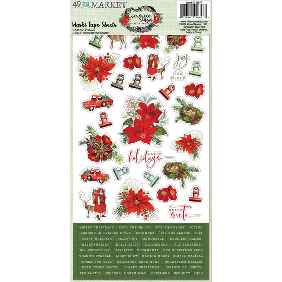 ES-28577 Evergreen Season Washi Tape Sheets