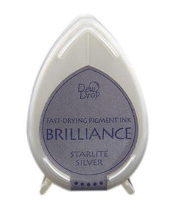 Brilliance Pigment Dew Drop Ink Pad - Starlight Silver