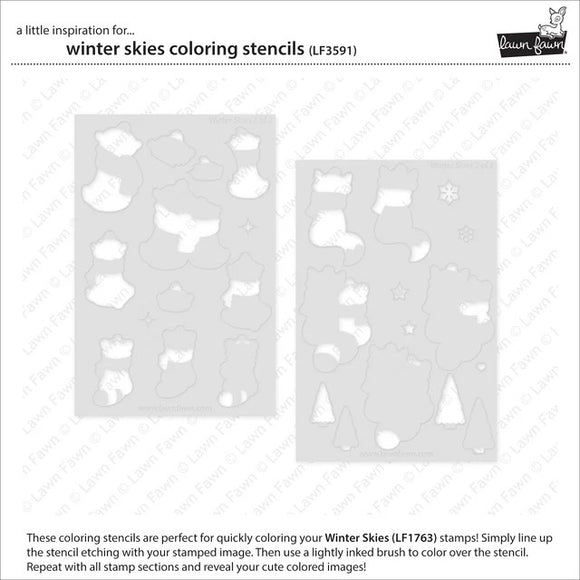 LF3591 Winter Skies Coloring Stencils