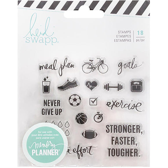 Heidi Swapp Memory Planner Clear Stamps - Exercise