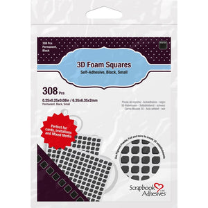 Scrapbook Adhesives 3D Foam 1/4" inch black square