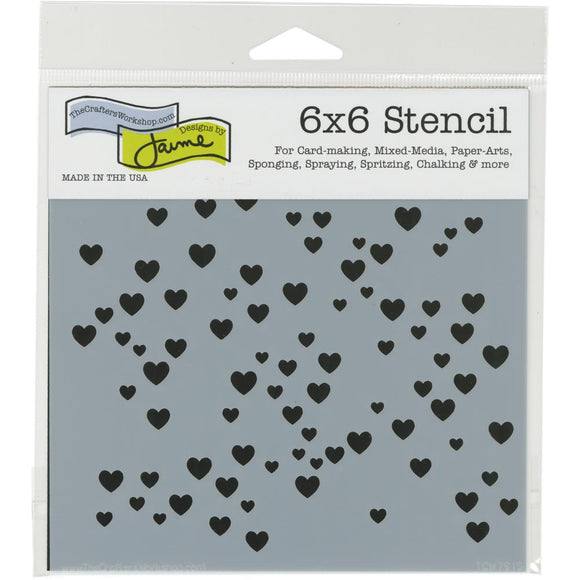 TCW791s 6x6 Micro Hearts Stencil