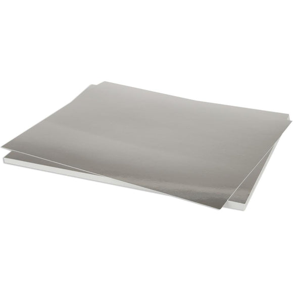 Silver Foil Cover Cardstock - 3 sheets