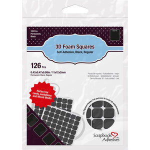 Scrapbook Adhesives 3D Foam 1/2" inch black square