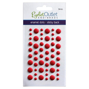 Eyelet Outlet Enamel Dots - Matte Red