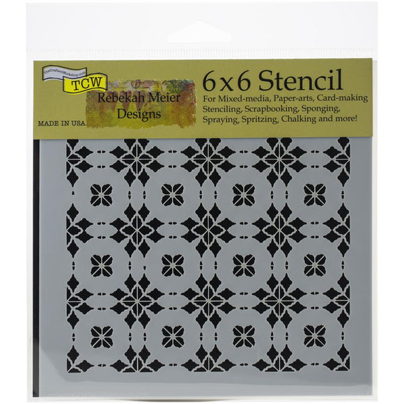 TCW853s 6x6 Circle Tiles Stencil
