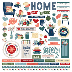 PhotoPlay Heart & Home Stickers  12"X12"