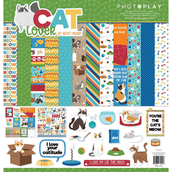 PhotoPlay Cat Lover 12x12 paper pack