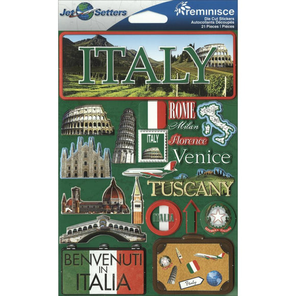 Reminisce Jet Setters Italy Sticker Set