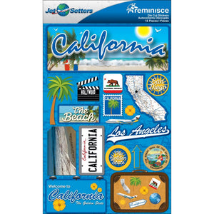 Reminisce Jet Setters California Sticker Set