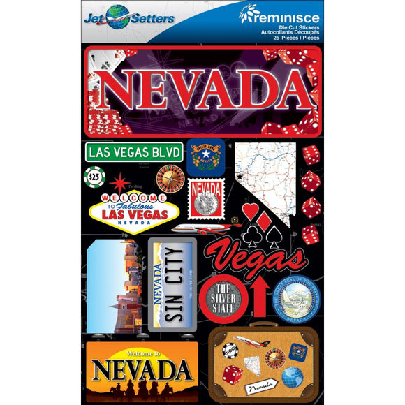 Reminisce Jet Setters Nevada Sticker Set