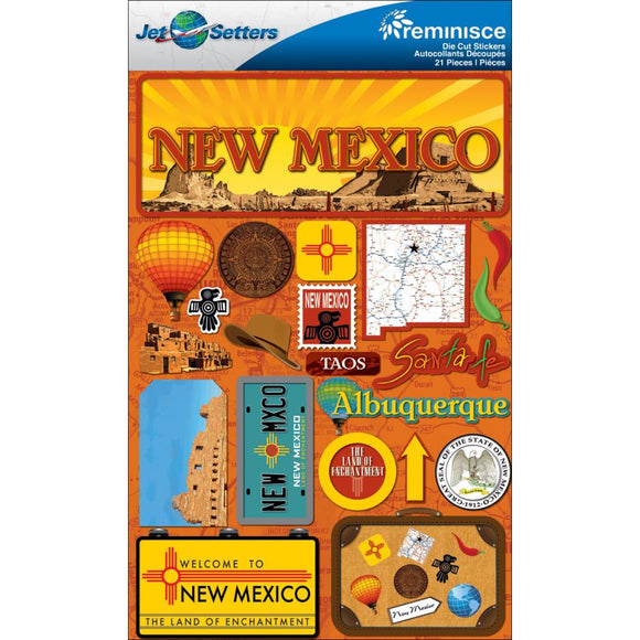 Reminisce Jet Setters New Mexico Sticker Set