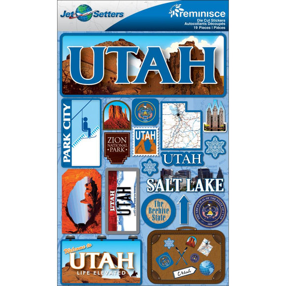 Reminisce Jet Setters Utah Sticker Set