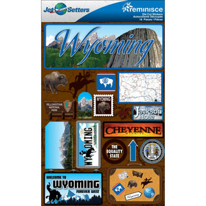 Reminisce Jet Setters Wyoming Sticker Set