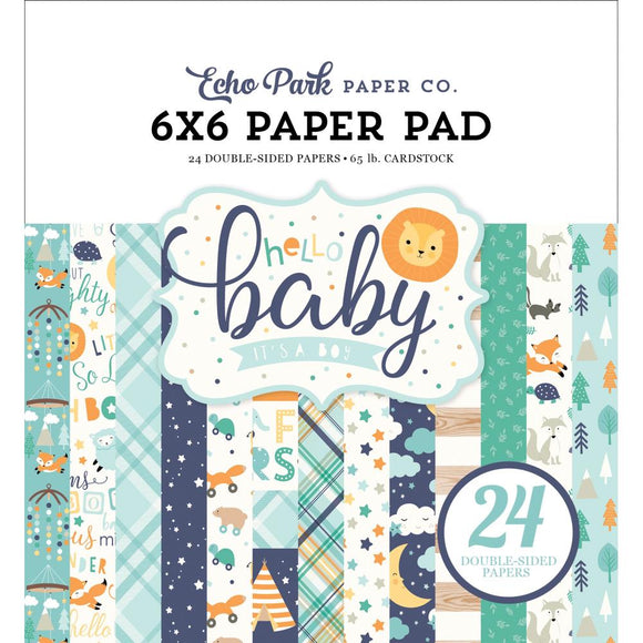 Hello Baby - It's a Boy 6 x 6 Paper Pad