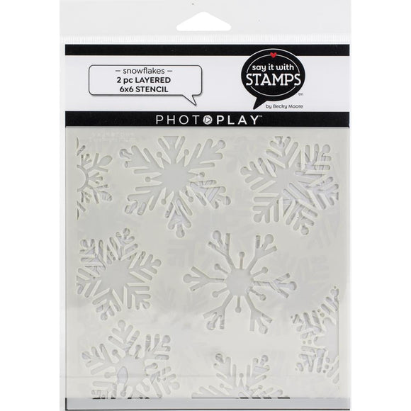 PhotoPlay Snowflakes Layered Stencil