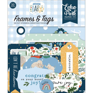 Echo Park Welcome Baby Boy Frames and Tags