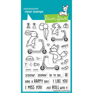 LF2554 Scootin' By Stamp Set