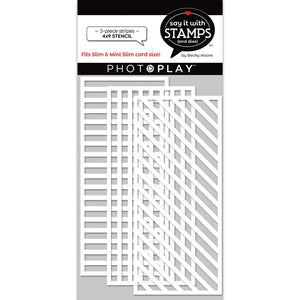 PhotoPlay Slimline Stripes Stencil Set
