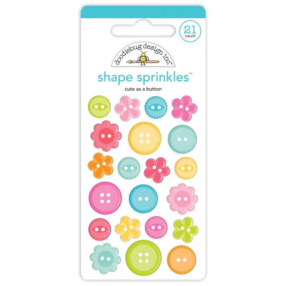 Doodlebug Sprinkles Enamel Shapes - Cute as a Button