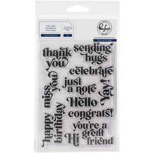 PF113721 Perfect Sentiments Clear Stamps