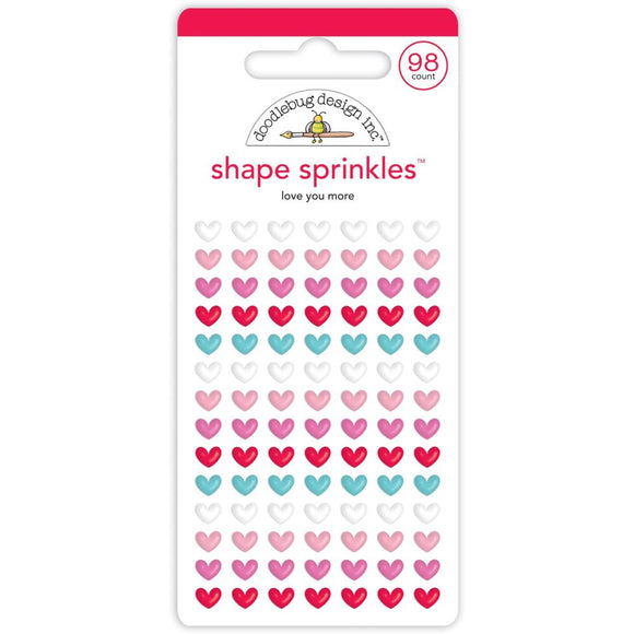 Doodlebug Sprinkles Adhesive Enamel Shapes - Love You More