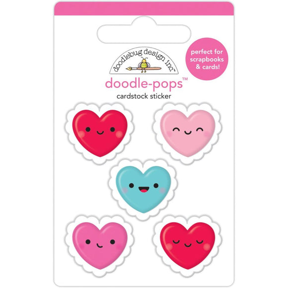 Doodlebug Shaker-Pops 3D Stickers - All My Love
