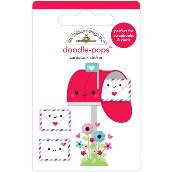 Doodlebug Shaker-Pops 3D Stickers - Sending Love
