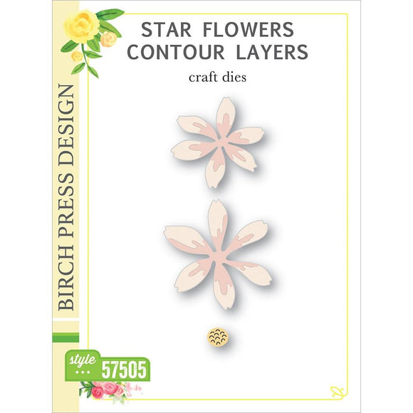 BP57505 Star Flowers Contour Layers Craft Die