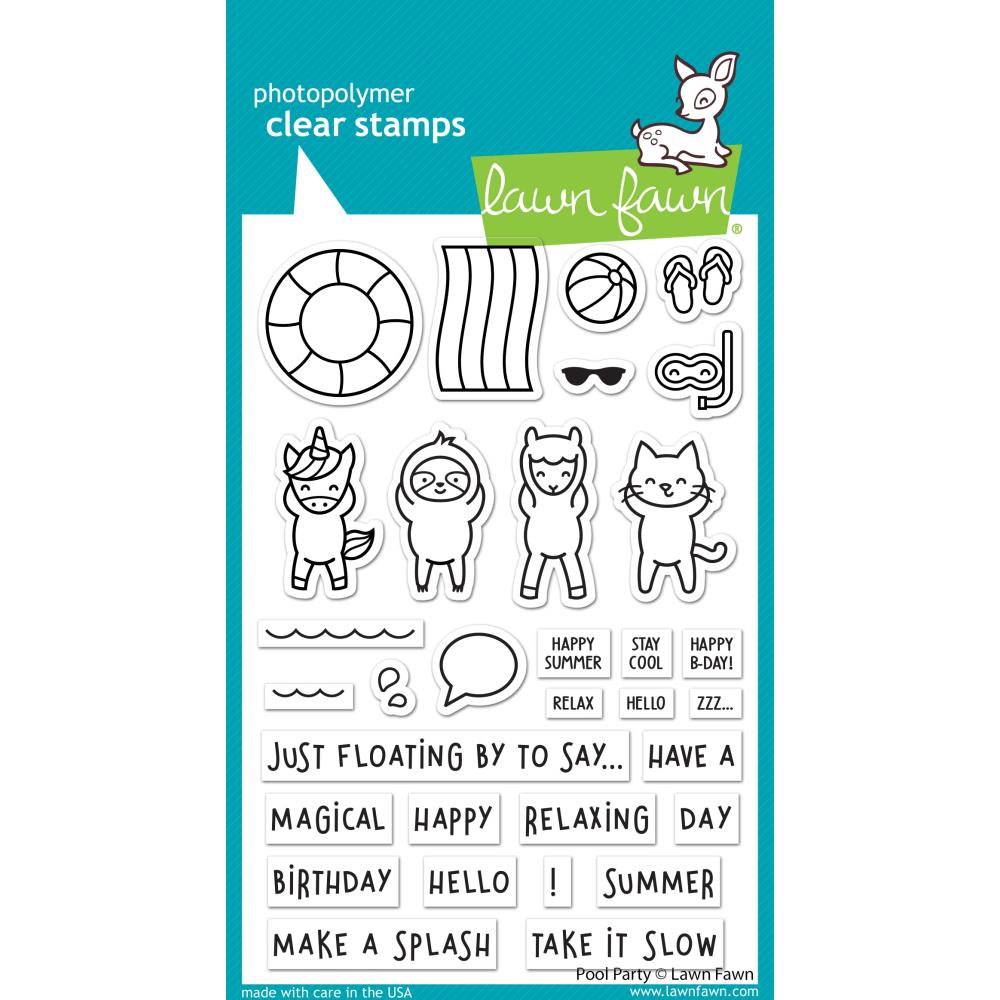 LF2854 Pool Party Clear Stamps – CraftFancy