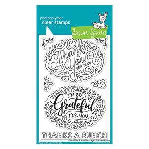 LF2935 Giant Thank You Messages Clear Stamp Set