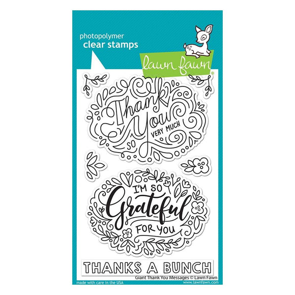 LF2935 Giant Thank You Messages Clear Stamp Set