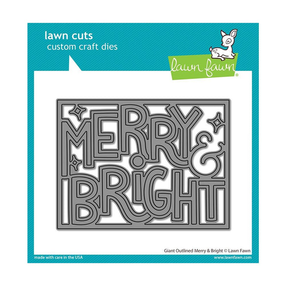 LF2973 Giant Outlined Merry & Bright