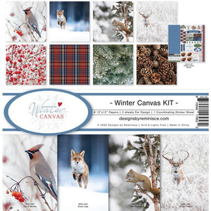 Winter Canvas 12 x 12 Paper Kit
