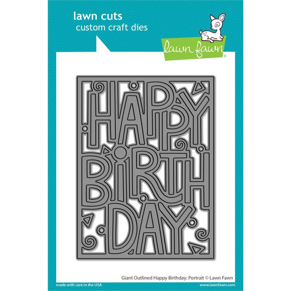 LF3104 Giant Outlined Happy Birthday Portrait