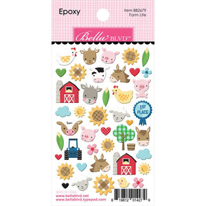 BB2679 Farm Life Epoxy Stickers