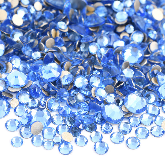 Crystal Glass Rhinestones - Light Sapphire
