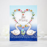 Large Floral Hearts Stamp Set