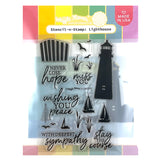 Waffle Flower Lighthouse Stamp & Stencil Set