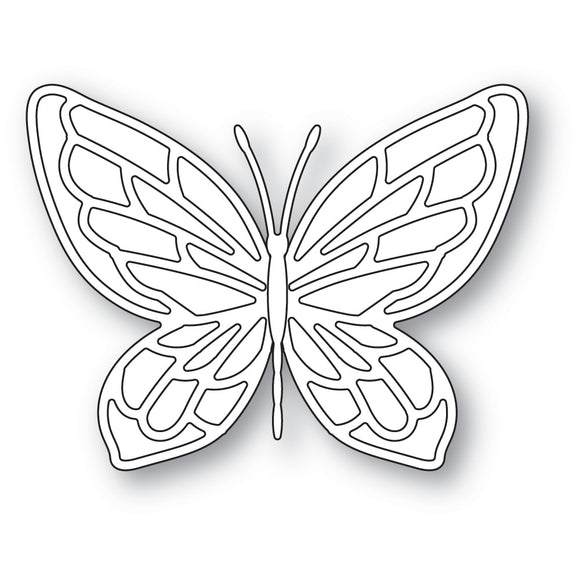 2516 Large Stained Glass Butterfly and Background craft die